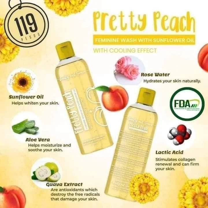 Beauty and Graces - Pretty Peach Feminine Wash with Sunflower Oil 150ML