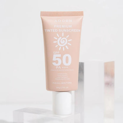 Adorn Premium Tinted Sunscreen Spf 50+++ 50g