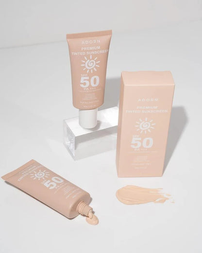 Adorn Premium Tinted Sunscreen Spf 50+++ 50g