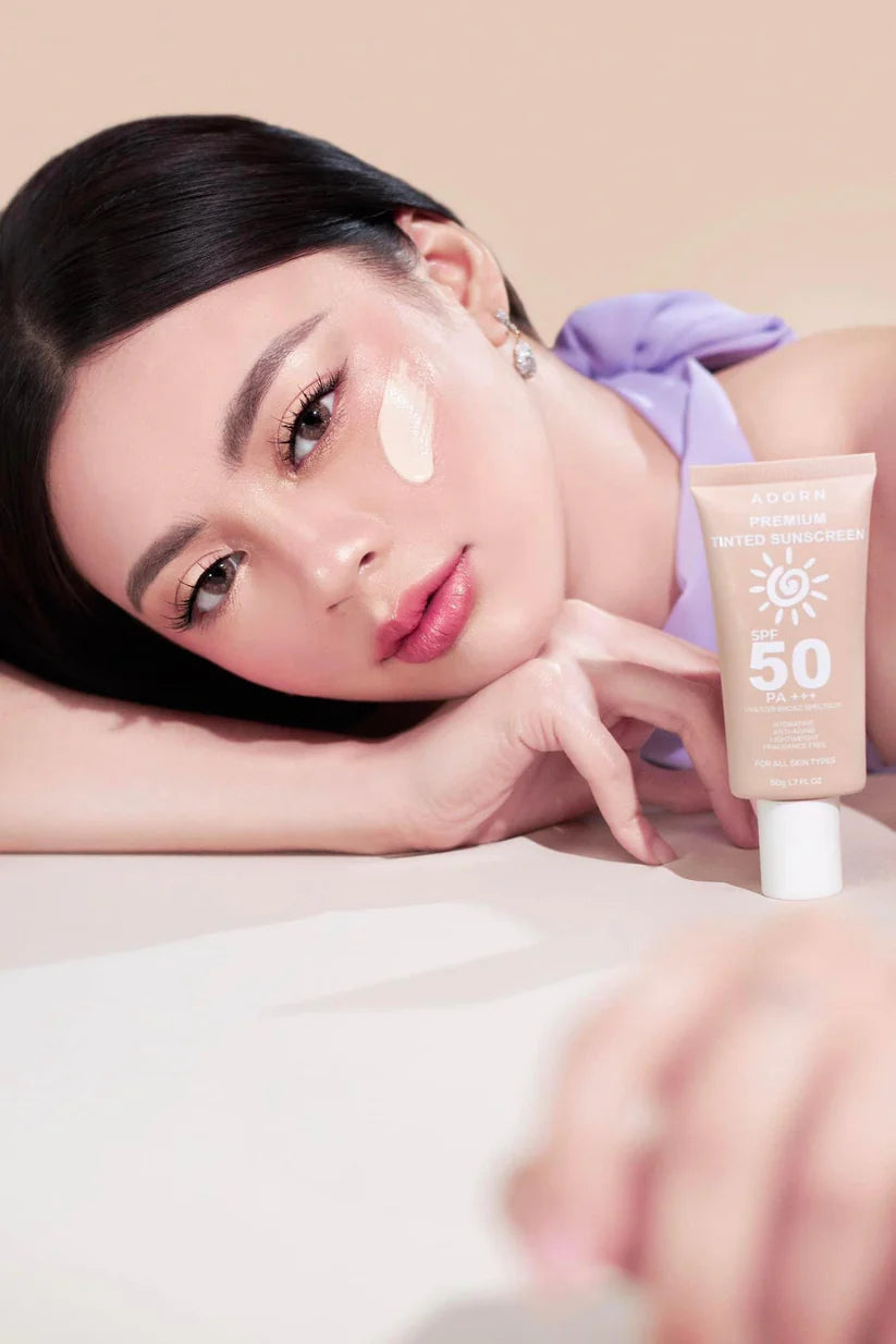 Adorn Premium Tinted Sunscreen Spf 50+++ 50g